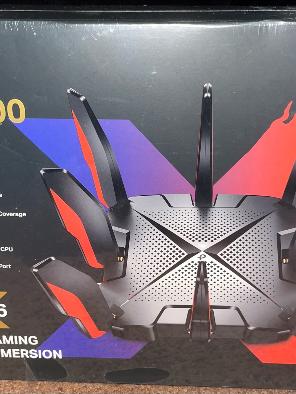 TP-Link Black and Red Gaming Modem-Router Combo